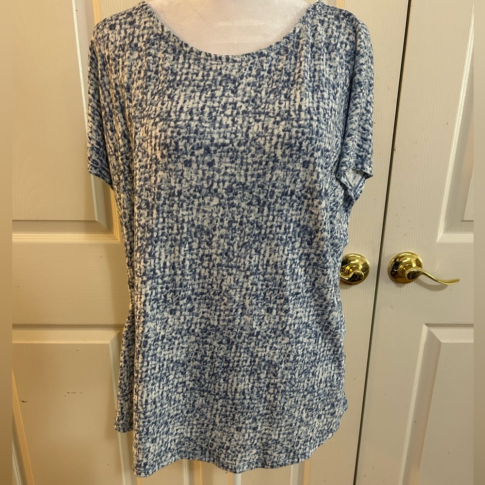 Orvis blue & white short sleeve tee, XL